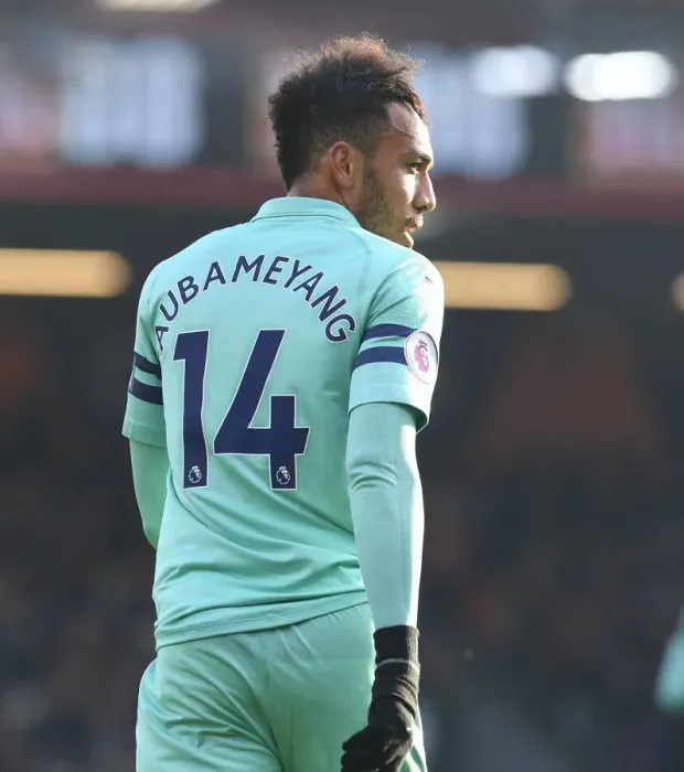 Framed Print : Pierre-Emerick Aubameyang in Action: AFC Bournemouth vs Arsenal FC, Premier League 2018-19