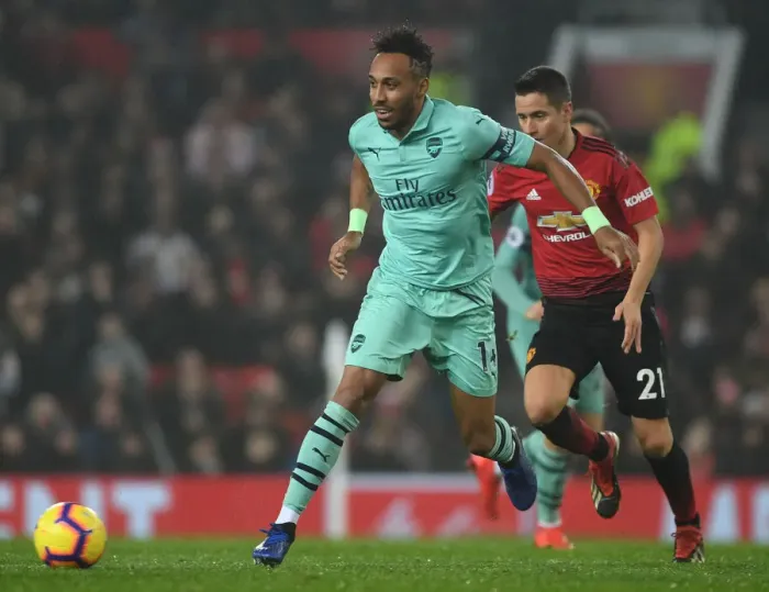 Framed Print : Pierre-Emerick Aubameyang in Action: Manchester United vs. Arsenal (Premier League 2018-19) Framed Print : Pierre-Emerick Aubameyang in Action: Manchester United vs. Arsenal (Premier League 2018-19)