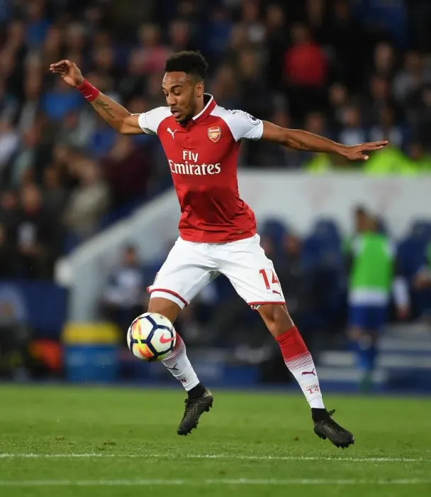 Framed Print : Pierre-Emerick Aubameyang (Arsenal). Leciester City 3: 1 Arsenal Framed Print : Pierre-Emerick Aubameyang (Arsenal). Leciester City 3: 1 Arsenal