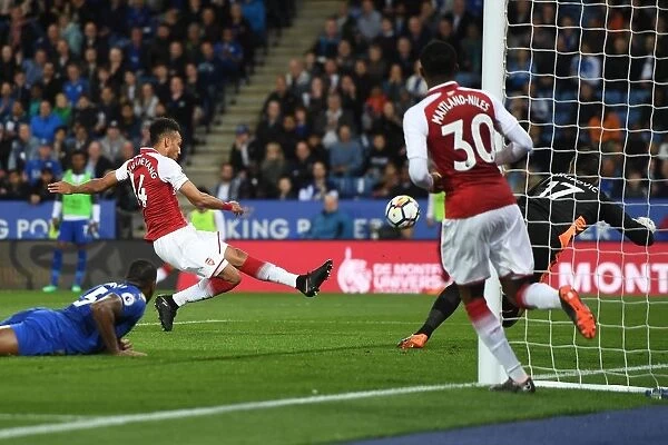 Pierre-Emerick Aubameyang Scores the Winning Goal: Leicester City vs. Arsenal, Premier League 2017-18