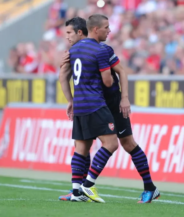Framed Print : Podolski Replaced by Van Persie: Arsenal's Pre-Season Clash with Cologne (2012)