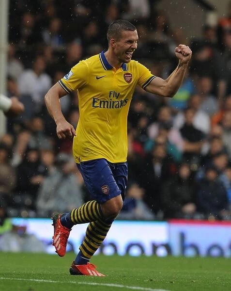 Podolski Scores Arsenal's Second: Fulham vs. Arsenal, Premier League 2013-14
