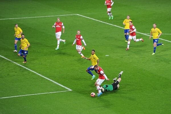 Podolski's Dramatic Goal: Arsenal's FA Cup Victory Over Coventry City (2014) - Lukas Podolski Scores Past Joe Murphy
