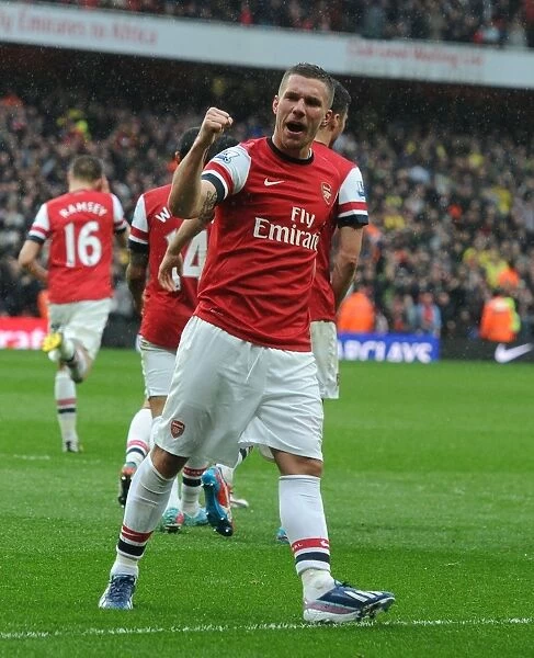 Podolski's Triumph: Arsenal's Victory over Norwich City (2012-13) - The German Forward Scores the Decisive Goal