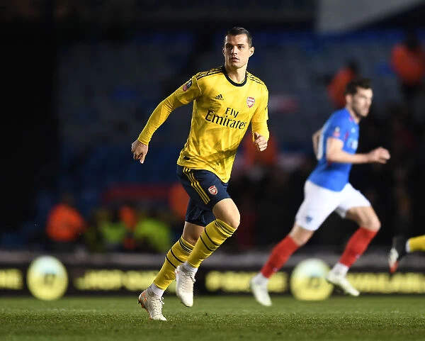 PORTSMOUTH, ENGLAND - MARCH 02: Granit Xhaka of Arsenal during the FA Cup Fifth Round match between Portsmouth