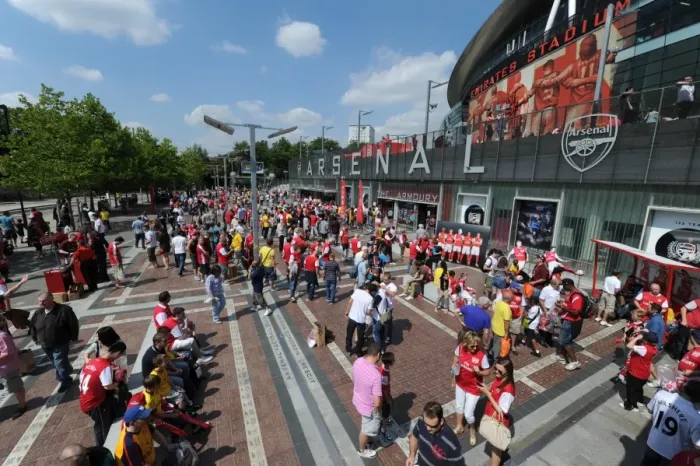 Framed Print : Pre-Match Atmosphere at Emirates Stadium: Arsenal vs New York Red Bulls (2011-12 Emirates Cup, London) Framed Print : Pre-Match Atmosphere at Emirates Stadium: Arsenal vs New York Red Bulls (2011-12 Emirates Cup, London)