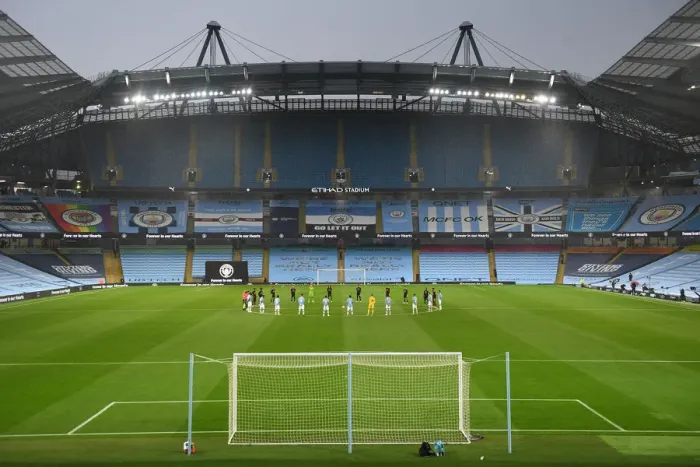 Framed Print : Pre-Match Silence: Manchester City vs. Arsenal - Honoring the Moment (June 2020) Framed Print : Pre-Match Silence: Manchester City vs. Arsenal - Honoring the Moment (June 2020)