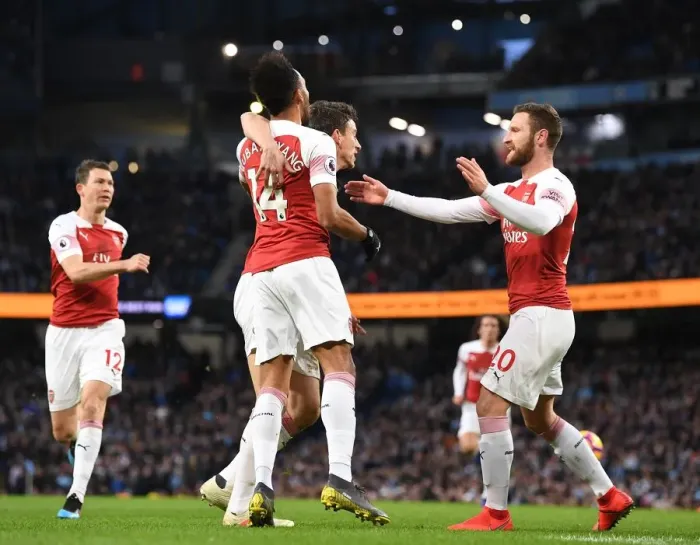 Framed Print : Premier League Clash: Manchester City vs Arsenal (2018-19) - Titans Collide Framed Print : Premier League Clash: Manchester City vs Arsenal (2018-19) - Titans Collide