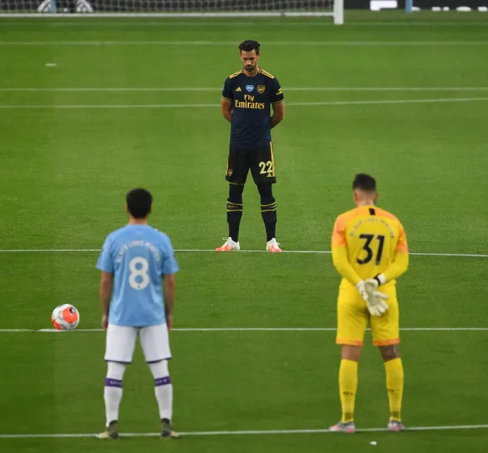 Framed Print : Premier League: Manchester City vs. Arsenal - Pre-Match Silence (2019-20)