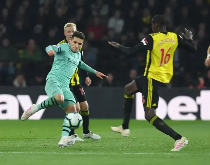 Framed Print : Premier League Showdown: Arsenal vs. Watford at Vicarage Road, April 2019