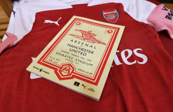 Framed Print : Premier League Showdown: Arsenal vs Manchester United - The Match Programme (2018-19)