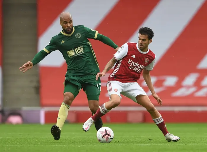 Framed Print : Premier League Showdown: Ceballos vs McGoldrick - Arsenal vs Sheffield United Framed Print : Premier League Showdown: Ceballos vs McGoldrick - Arsenal vs Sheffield United