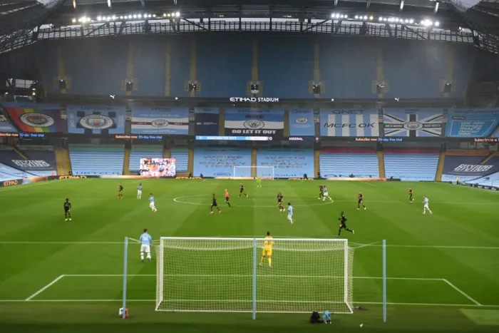 Framed Print : Premier League Showdown: Manchester City vs. Arsenal (2019-20) - Battle at Etihad Stadium Framed Print : Premier League Showdown: Manchester City vs. Arsenal (2019-20) - Battle at Etihad Stadium
