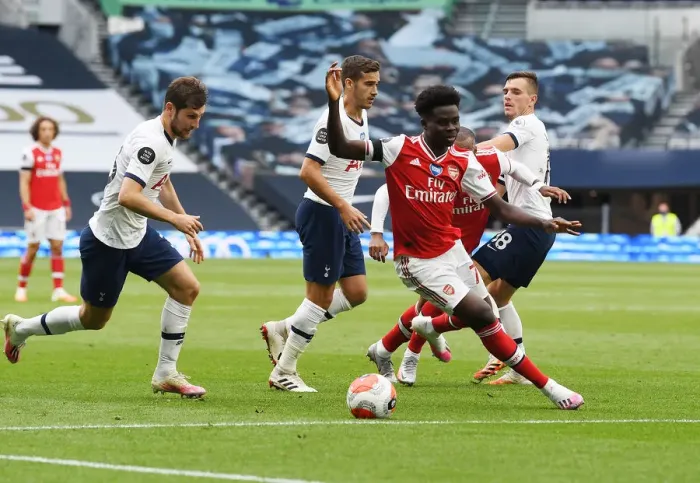 Framed Print : Premier League Showdown: Tottenham vs Arsenal at the Tottenham Hotspur Stadium (July 2020) - Battle of London