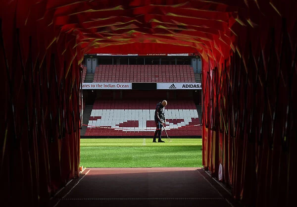 Preparing the Emirates Pitch for Arsenal vs. Crystal Palace Clash