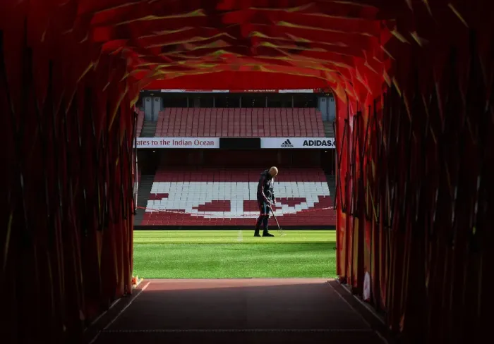 Framed Print : Preparing the Emirates Pitch for Arsenal vs. Crystal Palace Clash Framed Print : Preparing the Emirates Pitch for Arsenal vs. Crystal Palace Clash