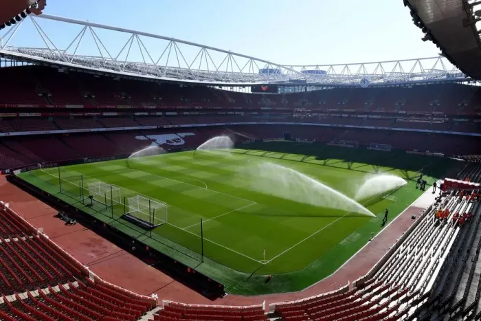 Framed Print : Preparing for Kick-off: Emirates Stadium Gears Up for Arsenal vs. Southampton (2018-19)