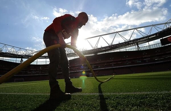Preparing the Turf: Arsenal v West Ham United, Premier League 2016-17