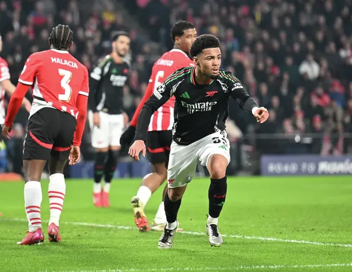 Framed Print : PSV Eindhoven v Arsenal FC - UEFA Champions League 2024 / 25 Round of 16 First Leg