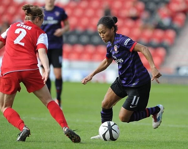 Rachel Yankey (Arsenal) Loren Dykes (Bristol). Arsenal Ladies 3:0 Bristol Academy