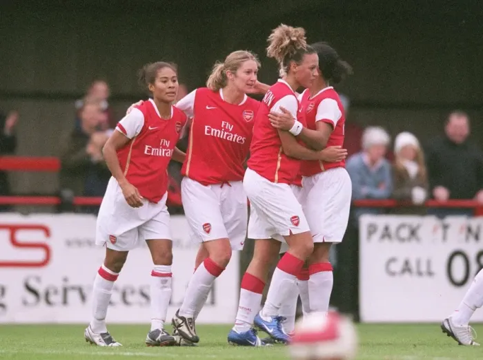 Framed Print : Rachel Yankey celebrates scoring the 1st goal with Ciara Grant