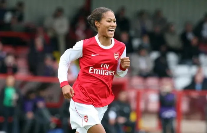 Framed Print : Rachel Yankey celebrates scoring a goal for Arsenal. Arsenal Ladies 9: 0 ZFK Masinac Framed Print : Rachel Yankey celebrates scoring a goal for Arsenal. Arsenal Ladies 9: 0 ZFK Masinac