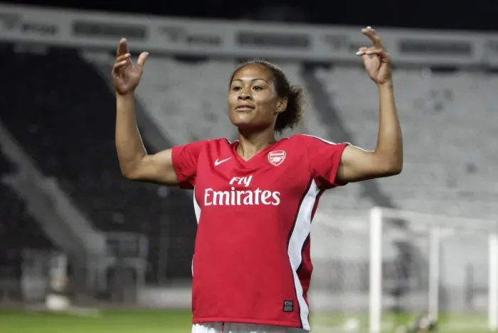 Framed Print : Rachel Yankey's Double: Arsenal Ladies Crush POAK Thessaloniki 9-0 in Champions League Framed Print : Rachel Yankey's Double: Arsenal Ladies Crush POAK Thessaloniki 9-0 in Champions League