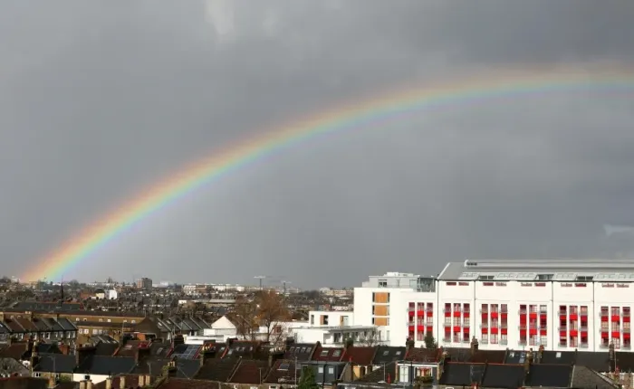 Framed Print : A Rainbow Over Highbury: An Arsenal Football Club Moment