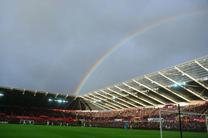 Framed Print : Rainbow Over Swansea: Arsenal vs. Swansea City, Premier League 2016-17