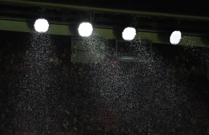 Framed Print : Rainy Night Battle: Arsenal vs Swansea City, Premier League 2015-16, Emirates Stadium