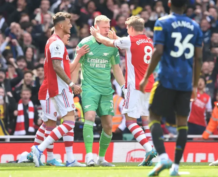 Framed Print : Ramsdale's Penalty Save: A Pivotal Moment in Arsenal's Victory over Manchester United