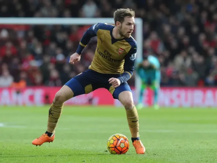 Framed Print : Ramsey in Action: Arsenal's Midfield Maestro Shines Against Bournemouth, Premier League 2015-16