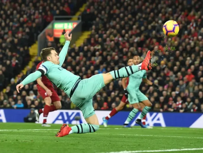 Framed Print : Ramsey at Anfield: Liverpool vs. Arsenal, Premier League Showdown (2018-19)