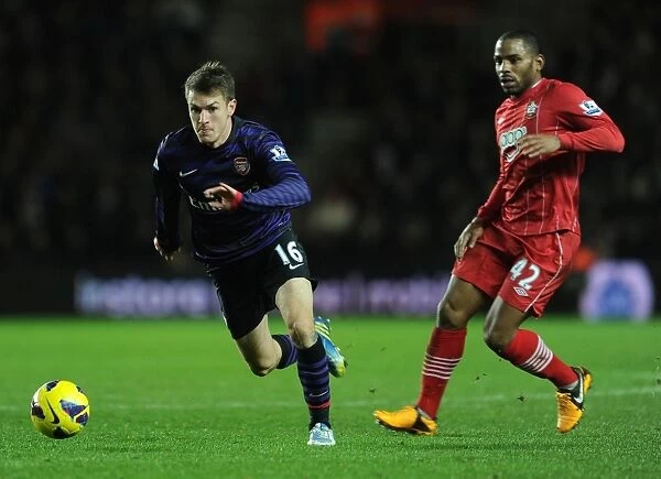 Ramsey Outruns Puncheon: Southampton vs. Arsenal, Premier League, 2012-13