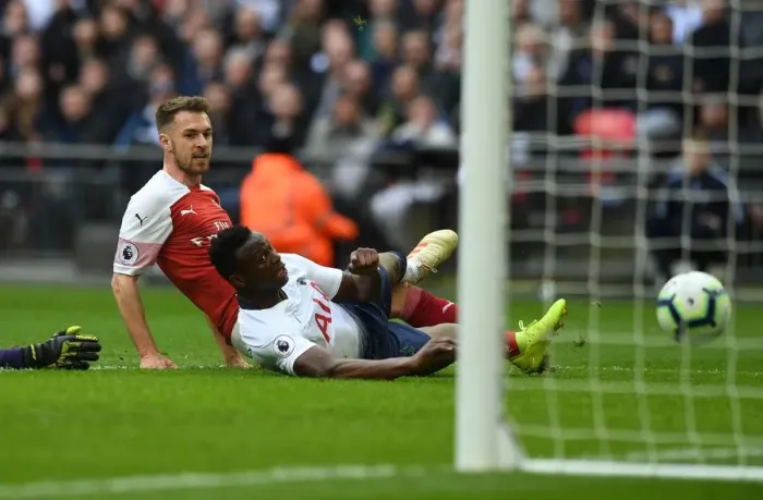 Framed Print : Ramsey Scores Under Pressure: Tottenham vs. Arsenal, Premier League 2018-19 Framed Print : Ramsey Scores Under Pressure: Tottenham vs. Arsenal, Premier League 2018-19