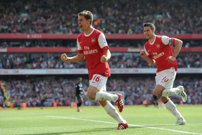 Framed Print : Ramsey and van Persie: Arsenal's Unforgettable Goal vs. Manchester United (1:0, Barclays Premier League, Emirates Stadium, 1 / 5 / 11) Framed Print : Ramsey and van Persie: Arsenal's Unforgettable Goal vs. Manchester United (1:0, Barclays Premier League, Emirates Stadium, 1 / 5 / 11)
