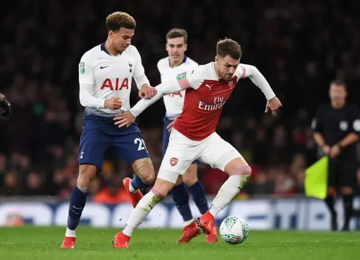 Framed Print : Ramsey vs. Alli: A Carabao Cup Showdown - Arsenal vs. Tottenham
