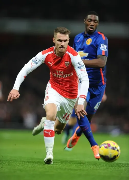 Framed Print : Ramsey vs. Blackett: Intense Battle in Arsenal v Manchester United (2014-15) Framed Print : Ramsey vs. Blackett: Intense Battle in Arsenal v Manchester United (2014-15)
