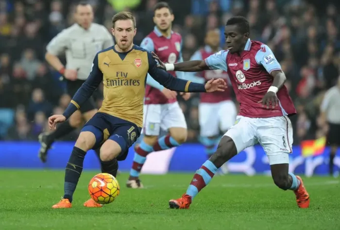 Framed Print : Ramsey vs. Gana: A Premier League Showdown at Villa Park Framed Print : Ramsey vs. Gana: A Premier League Showdown at Villa Park