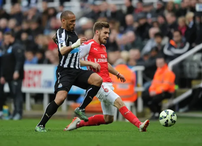 Framed Print : Ramsey vs Gouffran: Intense Battle at St. James Park - Arsenal vs Newcastle, Premier League 2014 / 15 Framed Print : Ramsey vs Gouffran: Intense Battle at St. James Park - Arsenal vs Newcastle, Premier League 2014 / 15