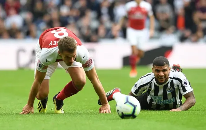 Framed Print : Ramsey vs. Kenedy: A Premier League Showdown at St. James Park, Arsenal vs. Newcastle United, 2018 / 19