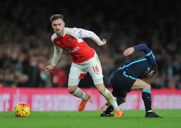 Framed Print : Ramsey vs Silva: A Premier League Battle at the Emirates (December 2015) Framed Print : Ramsey vs Silva: A Premier League Battle at the Emirates (December 2015)