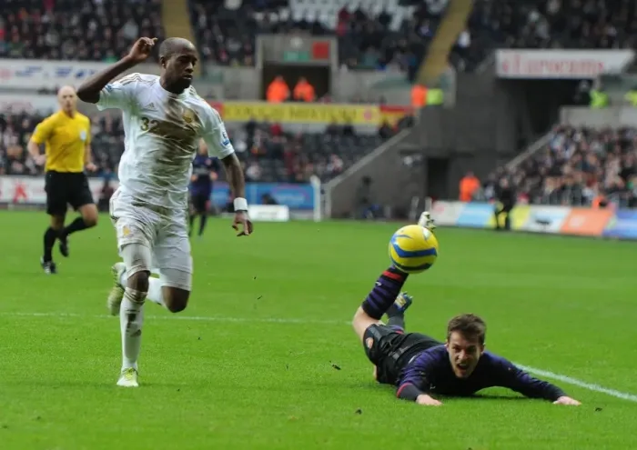 Framed Print : Ramsey vs. Tiendalli: FA Cup Battle at Swansea