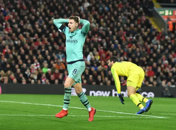 Framed Print : Ramsey's Missed Opportunity: Liverpool vs. Arsenal, Premier League 2018-19 Framed Print : Ramsey's Missed Opportunity: Liverpool vs. Arsenal, Premier League 2018-19