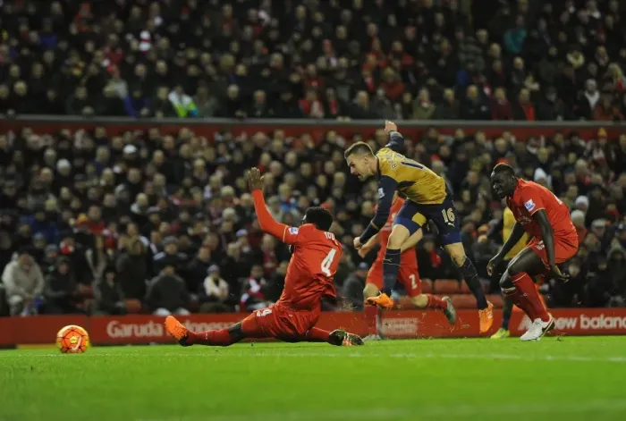 Framed Print : Ramsey's Pressure-Cooker Goal: Liverpool vs. Arsenal, Premier League 2015-16 Framed Print : Ramsey's Pressure-Cooker Goal: Liverpool vs. Arsenal, Premier League 2015-16