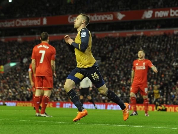 Ramsey's Stunner: Liverpool vs. Arsenal, Premier League 2015-16 - Aaron Ramsey Scores a Beauty at Anfield