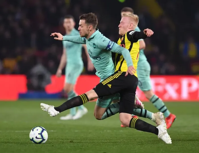 Framed Print : Ramsey's Thrilling Dash: Arsenal's Victory Over Watford (2018-19)