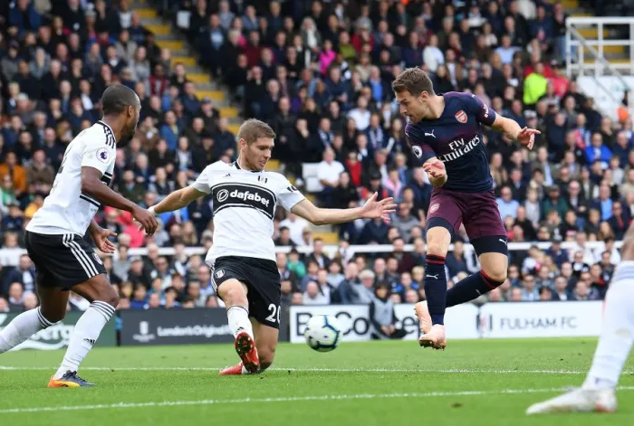 Framed Print : Ramsey's Triumph Under Pressure: The Thrilling Moment Aaron Scored Arsenal's Third Goal Against Fulham (2018) Framed Print : Ramsey's Triumph Under Pressure: The Thrilling Moment Aaron Scored Arsenal's Third Goal Against Fulham (2018)