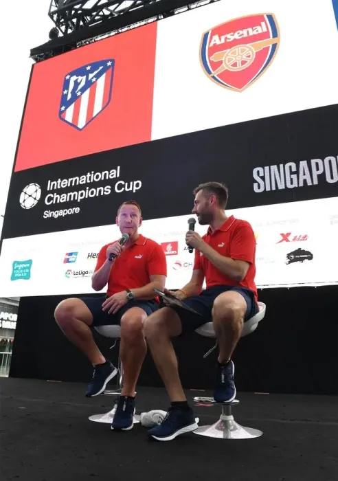 Framed Print : Ray Parlour Interviewed at Arsenal Fan Park Ahead of Arsenal vs Atletico Madrid ICC 2018 in Singapore Framed Print : Ray Parlour Interviewed at Arsenal Fan Park Ahead of Arsenal vs Atletico Madrid ICC 2018 in Singapore