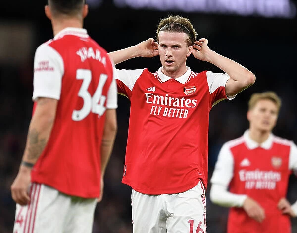 Reaction of Rob Holding: Manchester City vs. Arsenal FC - Premier League 2022-23